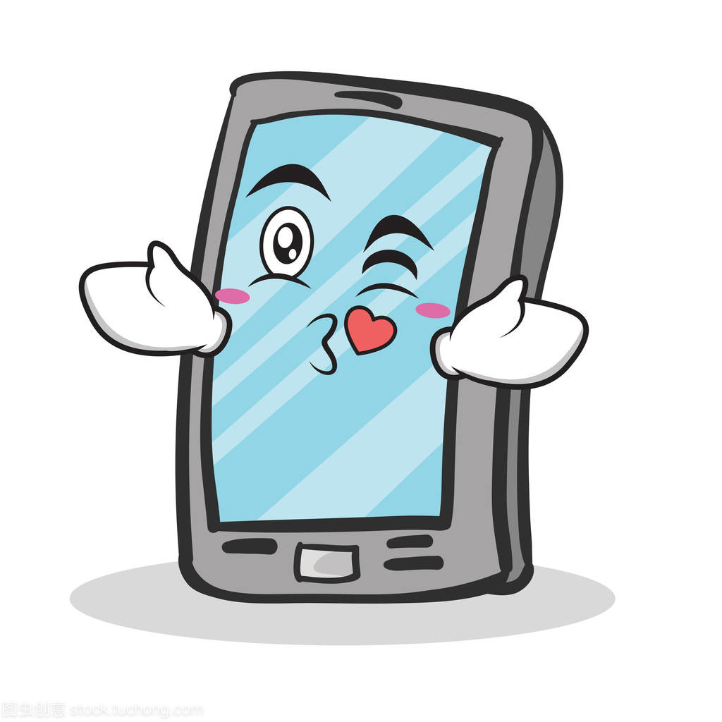 当手机吻上卡通脸 现代科技的情感符号